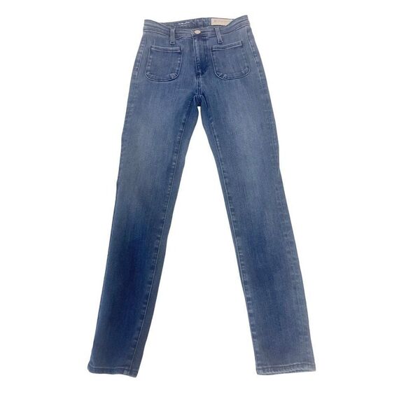Anthropologie AG Retro Stevie High Rise Skinny Ankle Jeans Patch Pockets 25 R - Picture 3 of 8